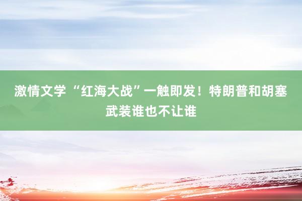 激情文学 “红海大战”一触即发！特朗普和胡塞武装谁也不让谁