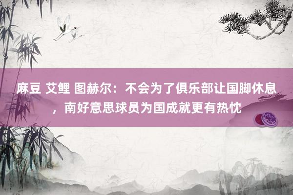 麻豆 艾鲤 图赫尔：不会为了俱乐部让国脚休息，南好意思球员为国成就更有热忱